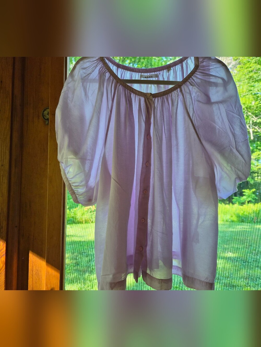DÔEN June Blouse in Blush Pink Cotton  XXL Puff Sleeve Romantic